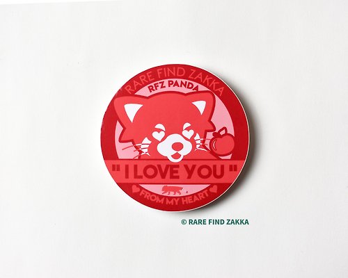 RARE FIND ZAKKA pinkoi store RFZ ORIGINALS 造型貼紙系列 -I LOVE YOU- 防水 可重覆黏貼