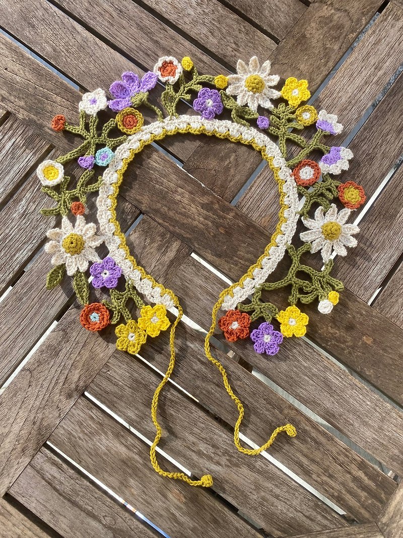 Garden plant decorative collar braided collar - Bow Ties & Ascots - Cotton & Hemp Multicolor