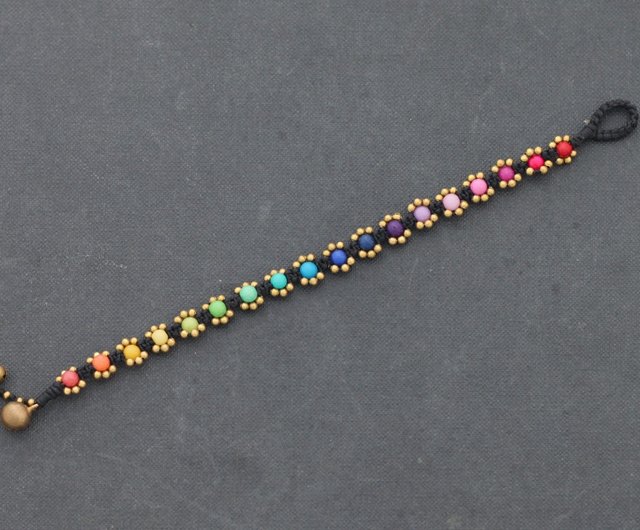 Woven Rainbow Seed Bead Bracelet