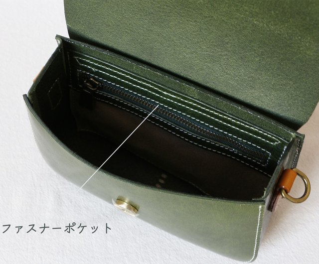 艶感あり高級本革ショルダーバッグ斜め掛けショルダーポシェット