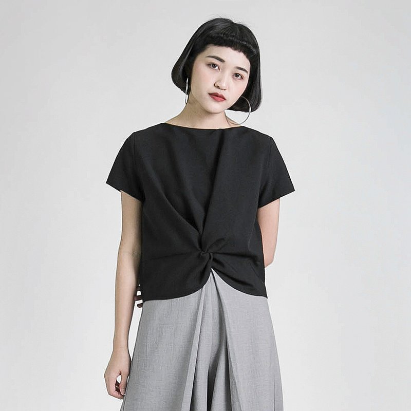 Spring spring wears two coats _8SF006_ black - Women's Tops - Cotton & Hemp Black