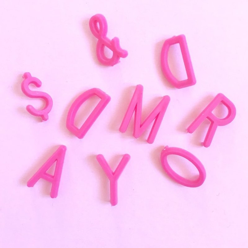 瑞典OMM 粉色字母粒 - 擺飾/家飾品 - 其他材質 粉紅色