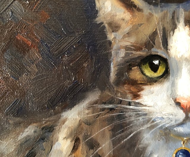 油絵 油彩 猫 オリジナル
