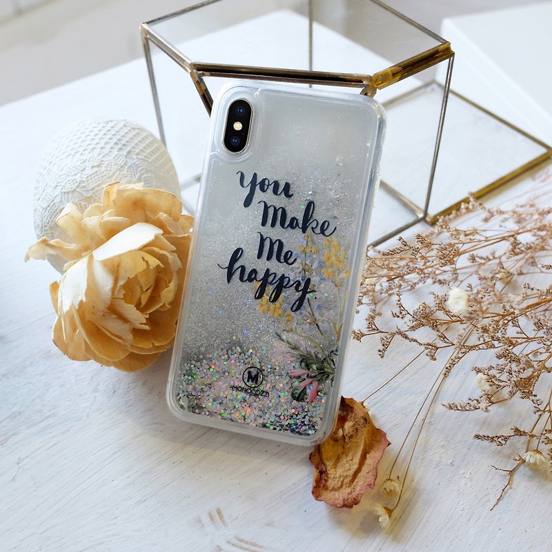 PATTERN LAB | Liquid Glitter Case for iPhone X - Happy - Other - Plastic 