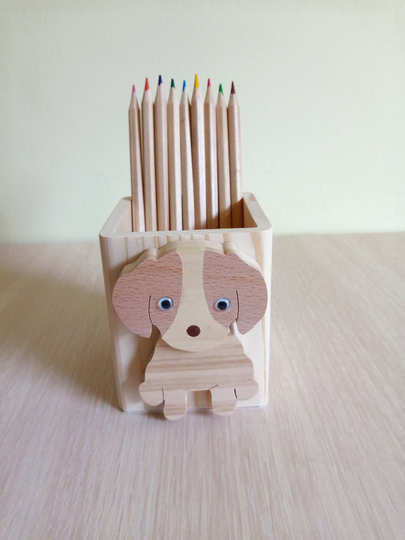 Puppy pen holder - Pen & Pencil Holders - Wood Multicolor