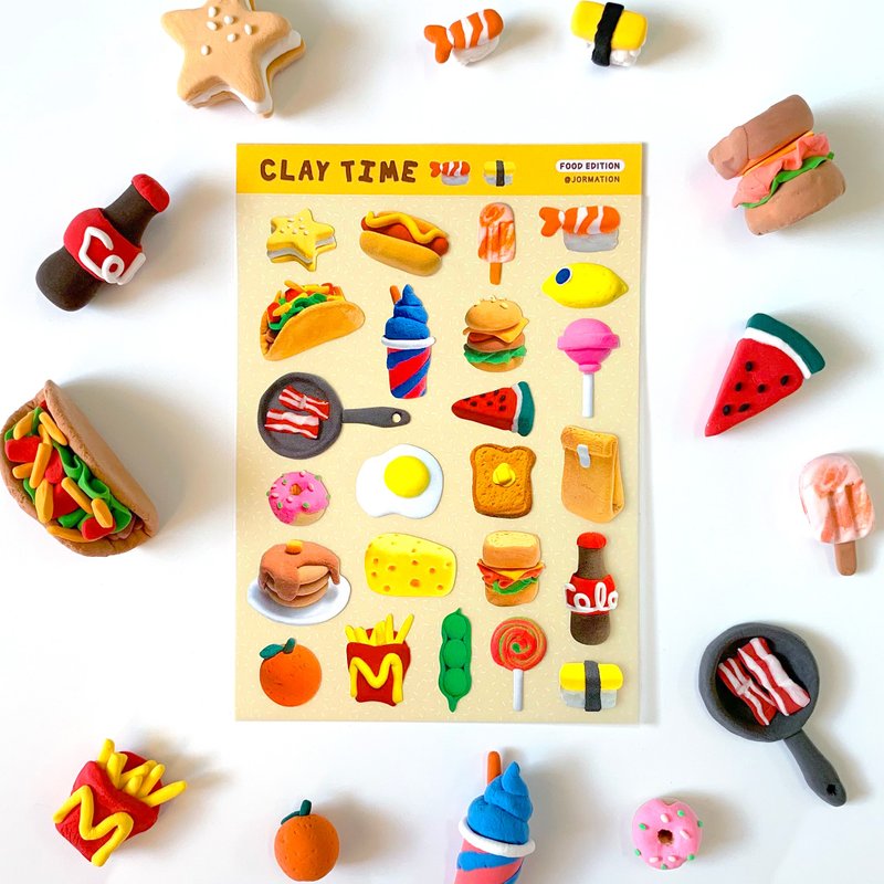 Food: Sticker Sheet - 貼紙 - 防水材質 多色