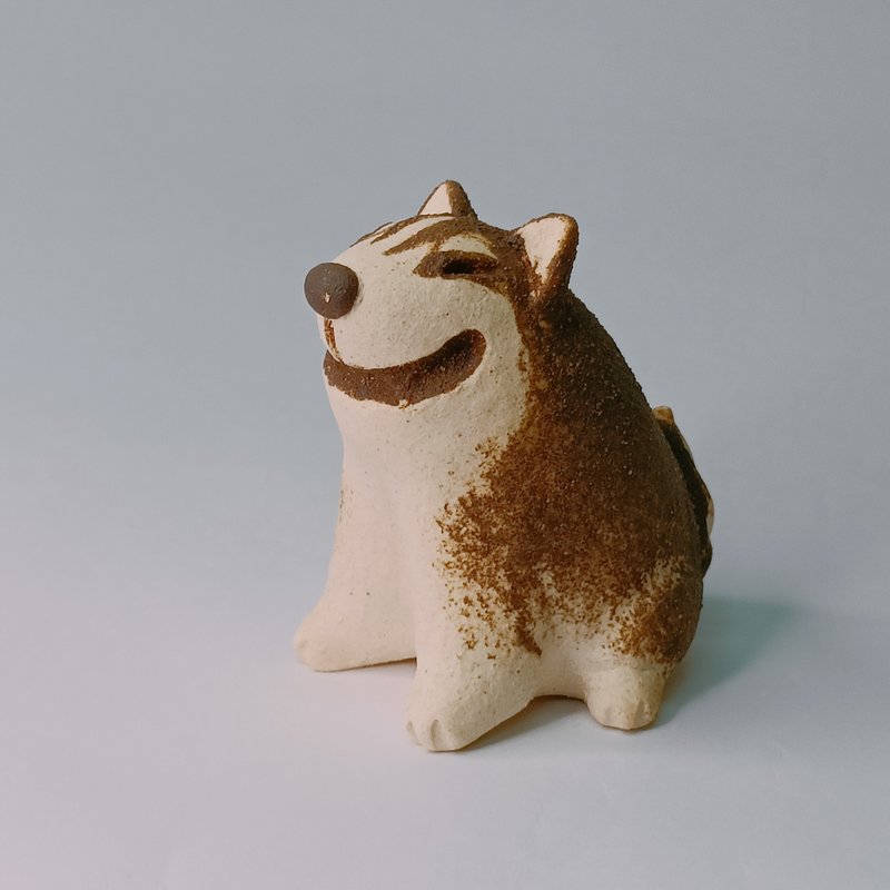 Smiling Husky/Ceramic Doll/Original - ตุ๊กตา - ดินเผา 