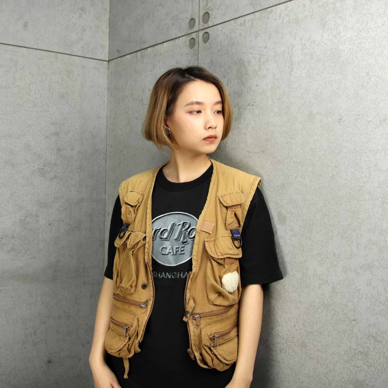 tsubasa.y 古著屋b16hardrock黑色银灰tee,古著 品牌t-shirt t恤