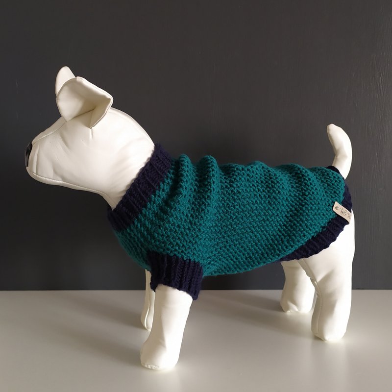 Handmade knitted warm sweater for dog - Clothing & Accessories - Other Materials Multicolor