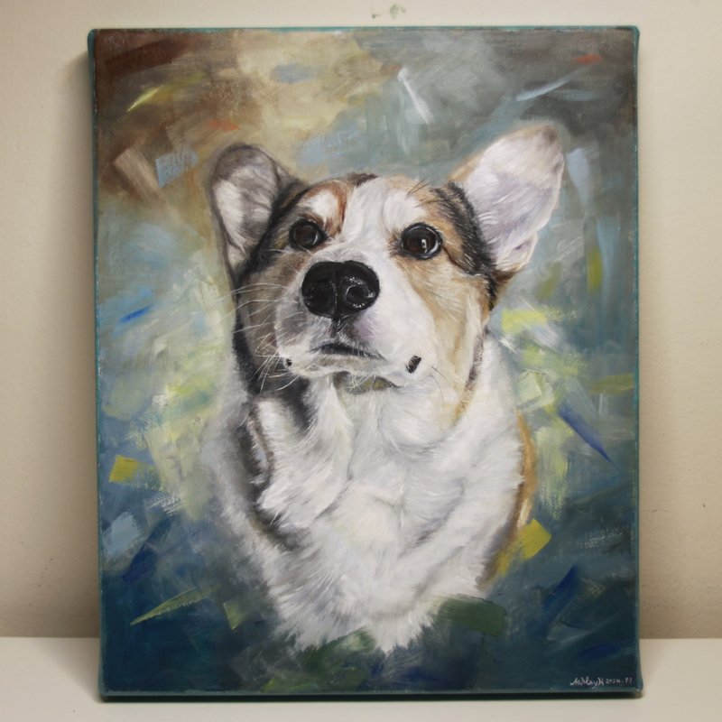 Customized realistic and detailed pet/character portrait oil painting of dog, cat and bird as a souvenir gift - Customized Portraits - Pigment 