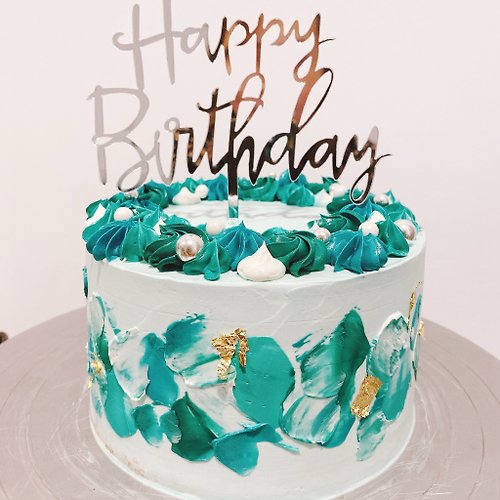 有點秋食物工作室 【客製化蛋糕】Tiffany藍夢幻風格蛋糕