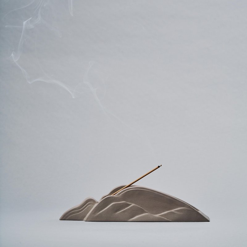 Clouds Floating - Incense stand/ incense sticks stand (light brown) - Fragrances - Porcelain Khaki
