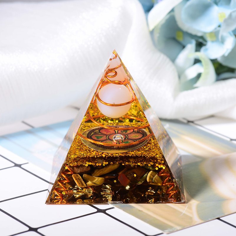 New Pyramid Orgonite Tower / Chakra / Sleep Aid / Meditation / Energy Opal Stone - Items for Display - Resin 
