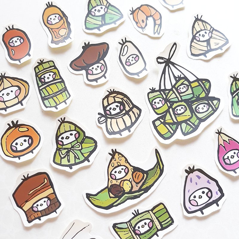 Dragon Boat Festival illustration sticker - Stickers - Paper Green