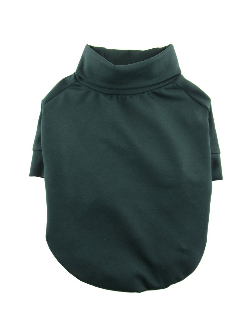 Dark Green Turtleneck Raglan Tee, Dog Top, Dog Apparel - Clothing & Accessories - Other Materials Green