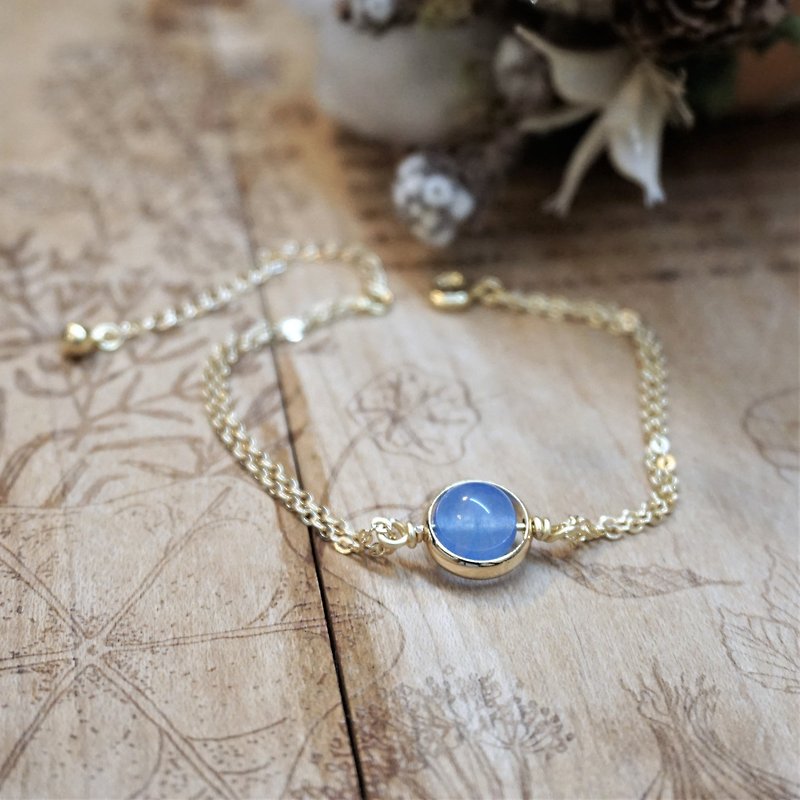 << Turning Lucky Ball-Aqua Blue Agate >> Natural Stone Bracelet - สร้อยข้อมือ - เครื่องประดับพลอย หลากหลายสี