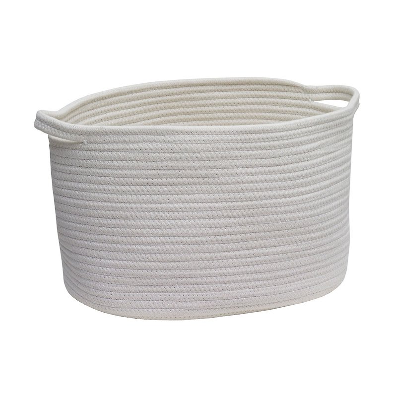 Rena Storage Basket (Medium/Ivory) - Storage - Cotton & Hemp 