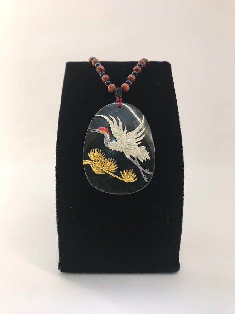 Chenmo Gold Series-Songhe Pendant Necklace Jewelry - สร้อยคอ - หยก 