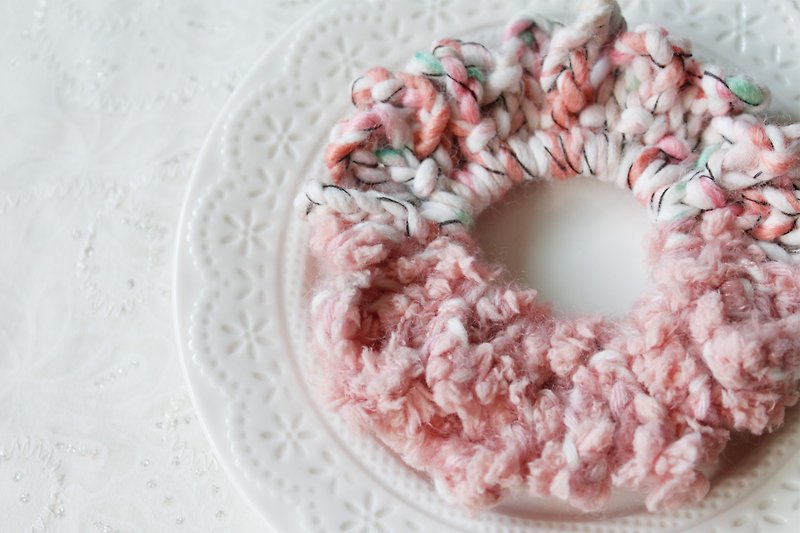 Weave small wreaths. Cherry blossoms. Hair Tie/Tress - Hair Accessories - Cotton & Hemp Pink