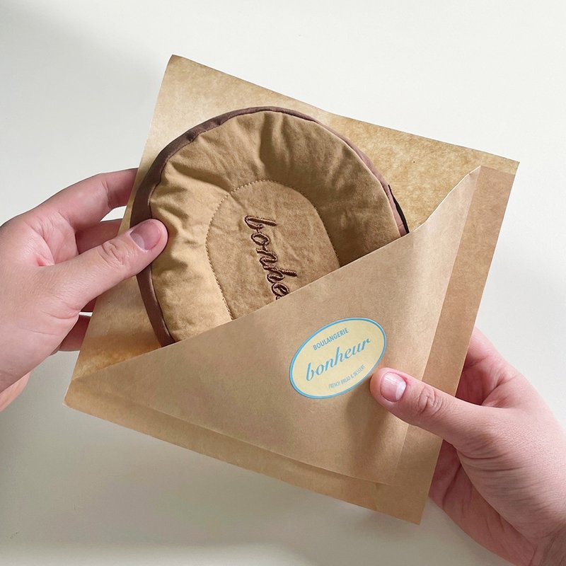 brown bread coaster fabric tray - 杯墊 - 棉．麻 