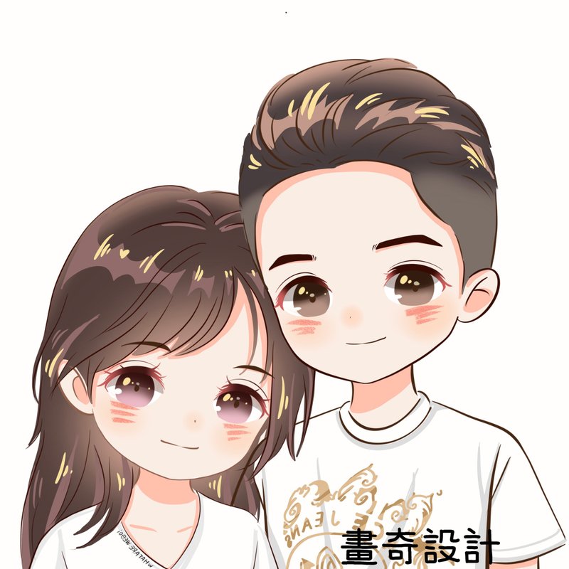 客製似顏繪 人像畫 全家福 情侶 閨蜜 寵物 結婚禮物 插畫 情人節 - 電子似顏繪/繪畫/插畫 - 其他材質 