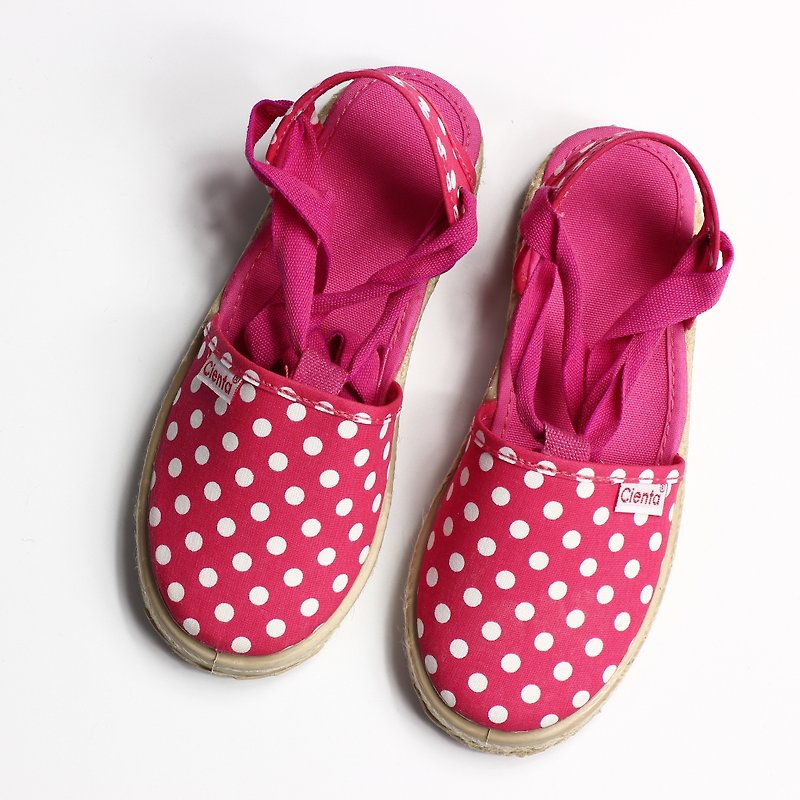 西班牙國民帆布鞋 CIENTA 41088 12桃紅色 幼童、小童尺寸 - 童裝鞋 - 棉．麻 紅色