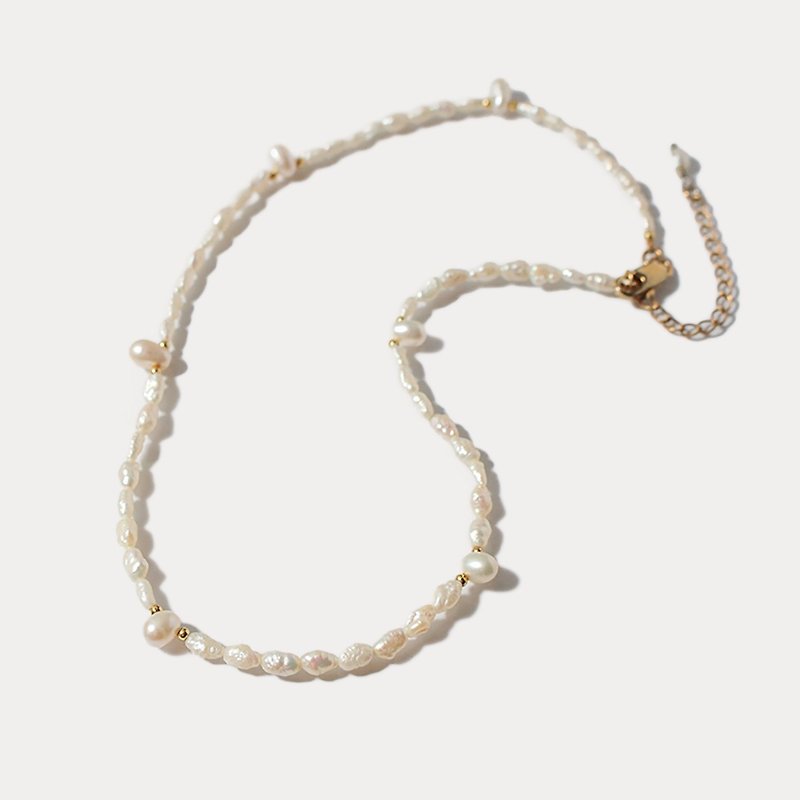Blossom Collar Necklace | Handmade Petal Pearl Collar Necklace - Necklaces - Pearl White