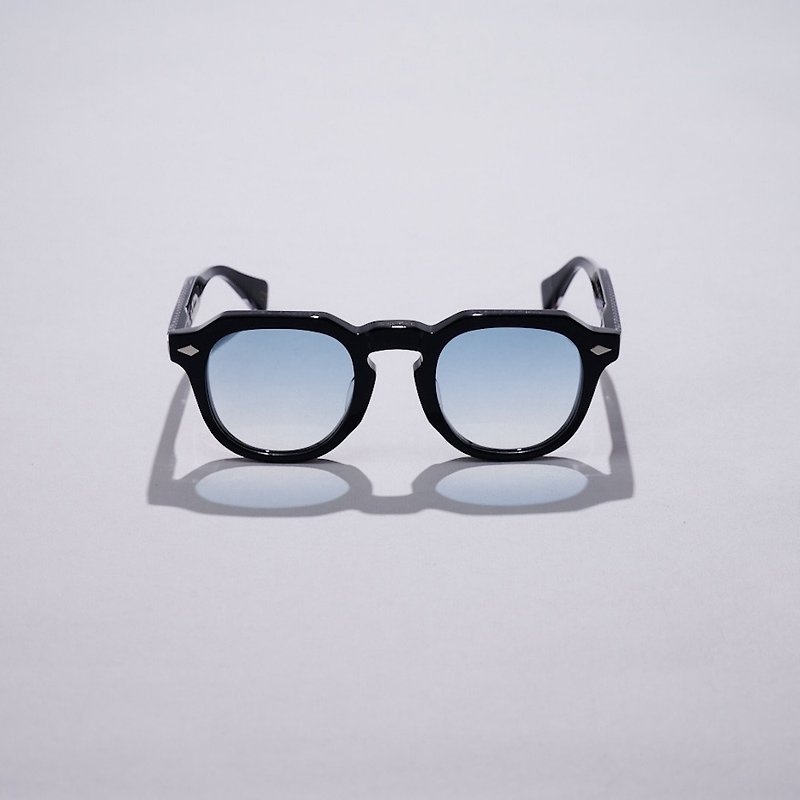 Vatic Vintage Optical Soto Black 8mm French Crown Thick Cut Film Sunglasses - กรอบแว่นตา - วัสดุอื่นๆ 