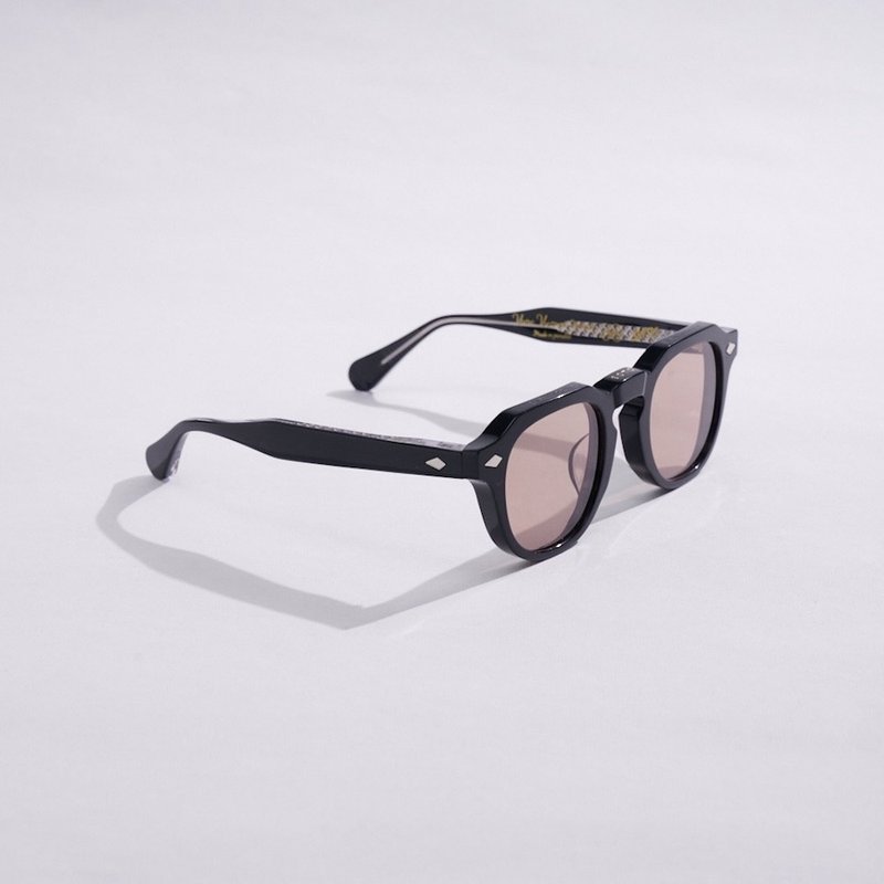 Vatic Vintage Optical Soto Black 8mm 法式皇冠厚切膠卷墨鏡 - 眼鏡/鏡框 - 其他材質 