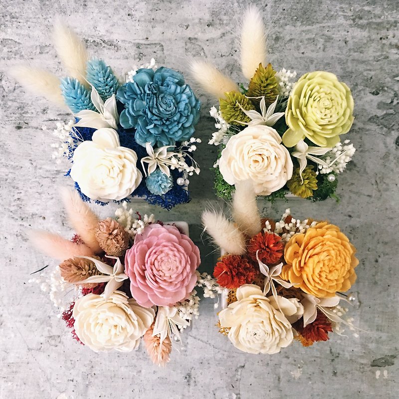 Scented small table flowers-Valentine's Day/diffuse flowers/dried flowers/wedding small things/office small things - Dried Flowers & Bouquets - Plants & Flowers 