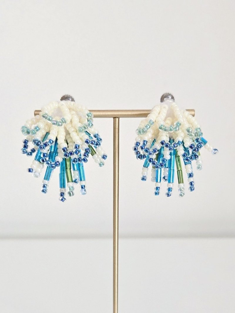 Fireworks - Teal firework earrings - Earrings & Clip-ons - Other Materials 