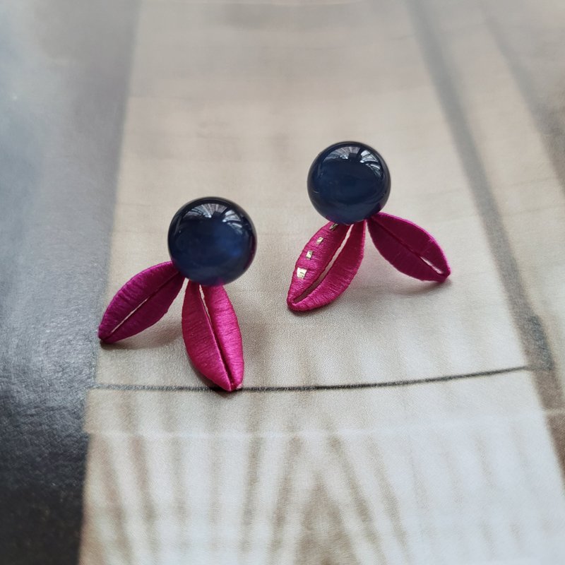 Original design | Raindrop Chan Hua earrings |  Unique & Eleg - Earrings & Clip-ons - Silk 