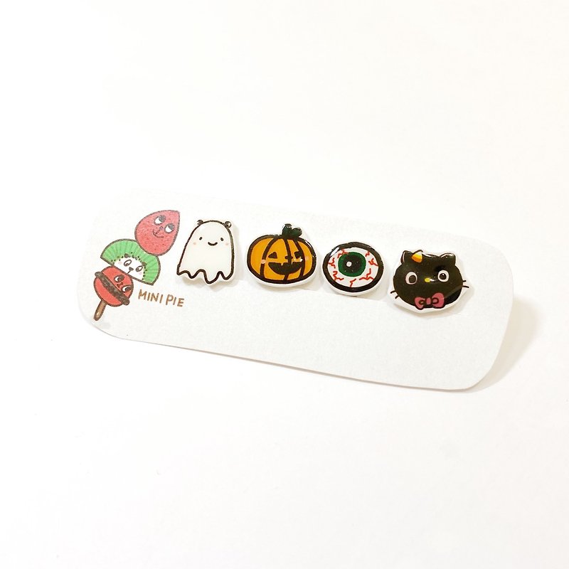 Plastic Earrings & Clip-ons Multicolor - Halloween series earring set (can be changed to Clip-On)