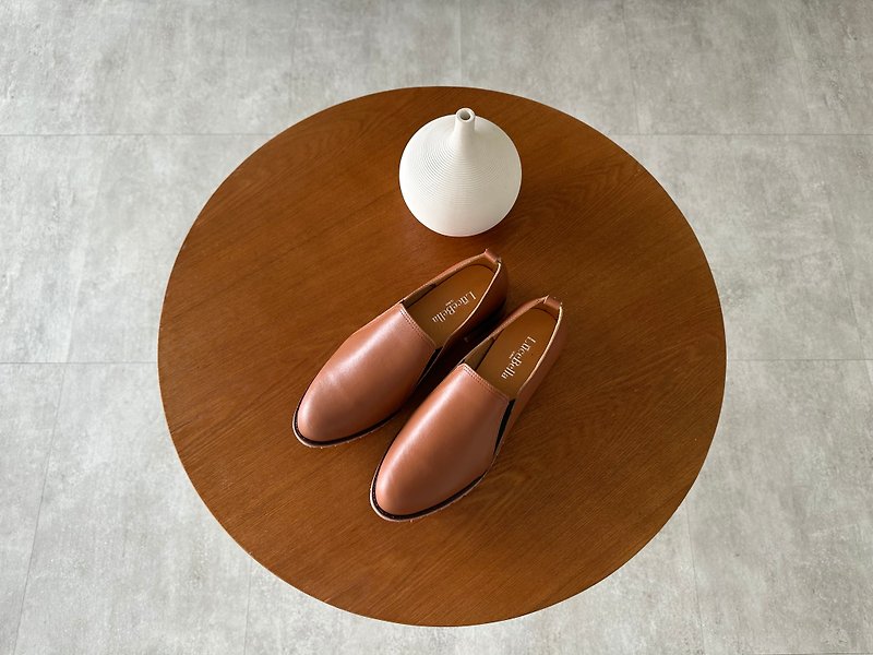 【waltz】Oxford shoes - BROWN - รองเท้าอ็อกฟอร์ดผู้หญิง - หนังแท้ สีนำ้ตาล