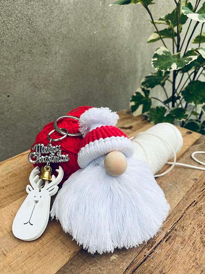 Santa Claus Keyring Charm - Keychains - Cotton & Hemp White
