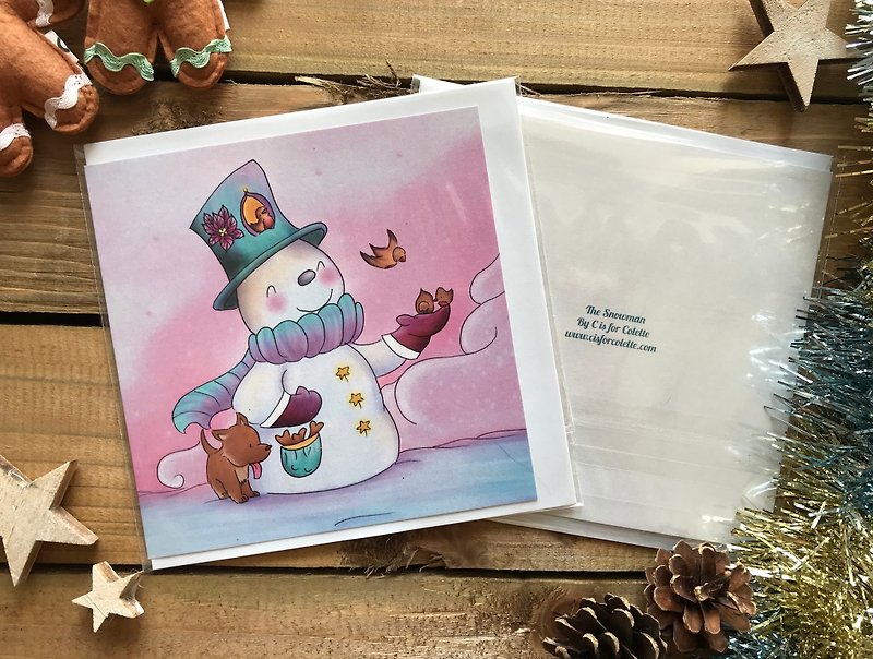 The Snowman Greeting Card - การ์ด/โปสการ์ด - กระดาษ สึชมพู