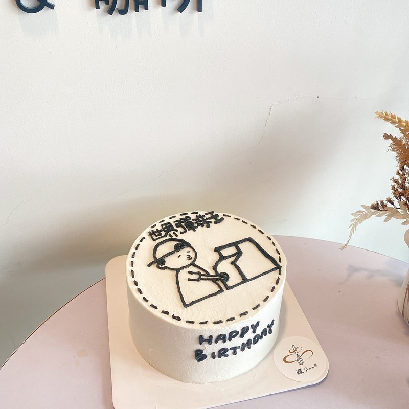 世界彈珠王 韓式繪圖 素描客製化 客製化蛋糕 生日蛋糕 鑠甜點 - 蛋糕/甜點 - 新鮮食材 