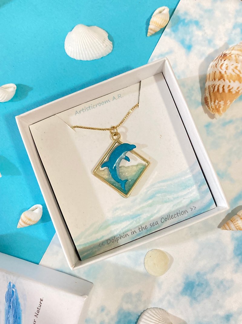 Original design Ida design award dolphin necklace - สร้อยคอ - เงิน สีเงิน