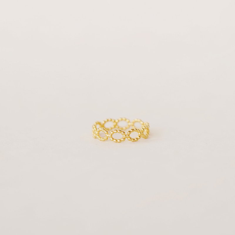 SV925 Dot Loop Ring - General Rings - Other Metals Gold