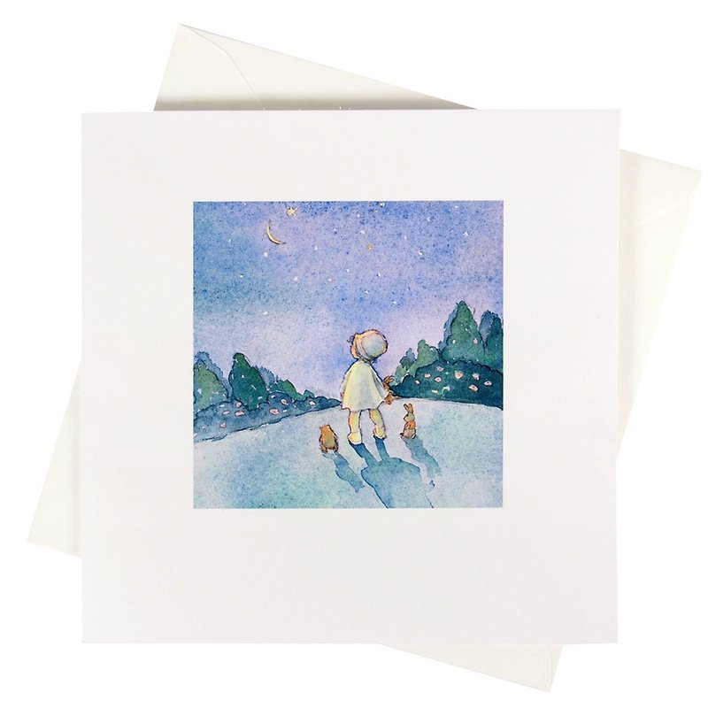 Art Gallery-Childhood Nostalgia-Looking Up at the Sky【Hallmark-Card Multi-purpose】 - Cards & Postcards - Paper White