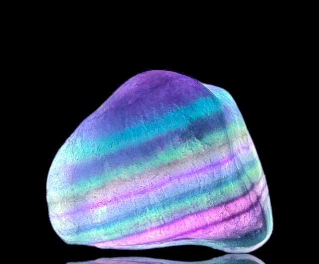 高品質彩螢石藍螢石彩虹螢石紫螢石拋光滾石原礦石OLINA DESIGN 歐林娜