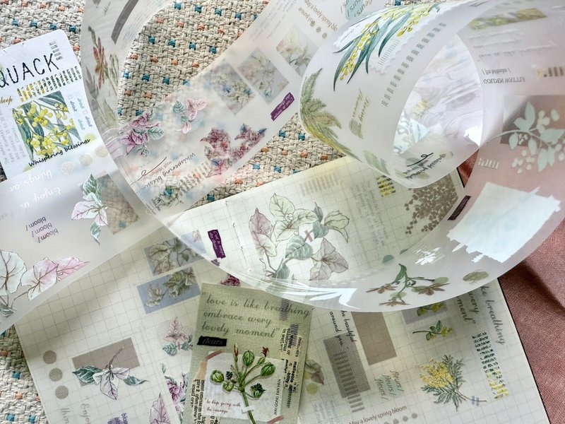 PET 春季的呢喃祝福 - 紙膠帶/和紙/PET - 紙 