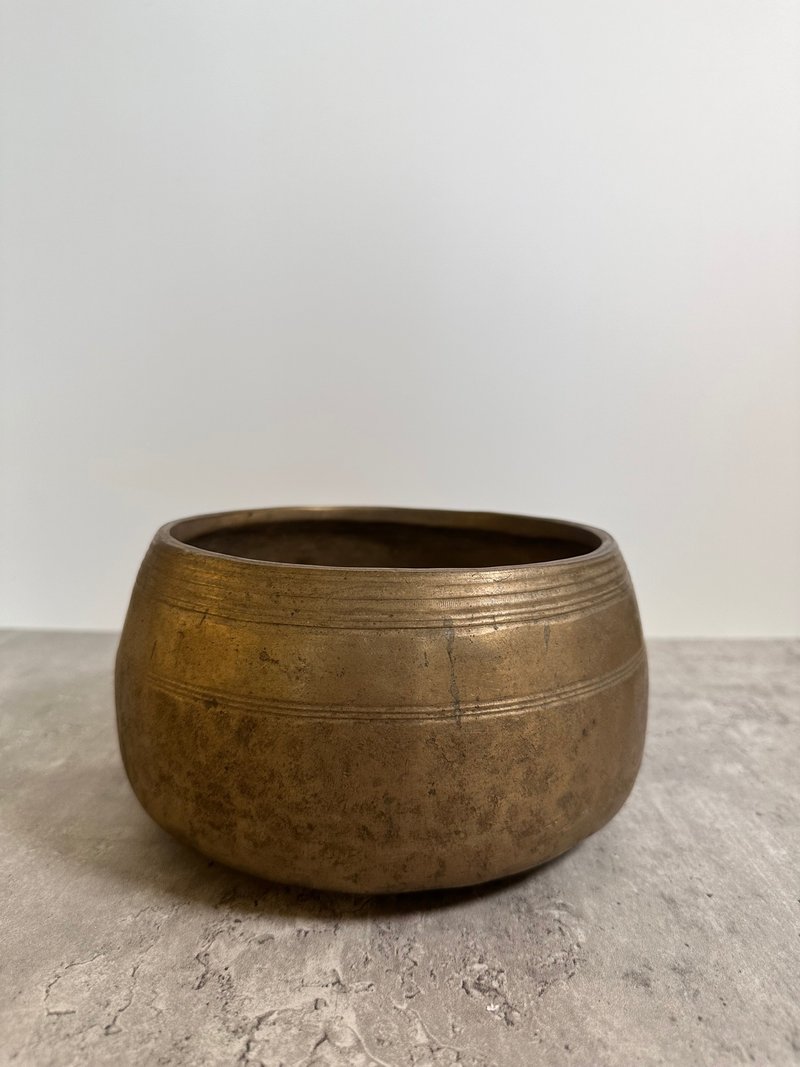 中世紀古董 Mani 頌缽 象蹄造型 高頻聲音療癒 冥想 靜心音療瑜伽 - 其他 - 其他金屬 