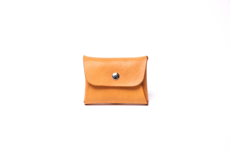 志賀スカルン革素材 - イタリアンレザー - 古典的な財布（山吹色） - 小銭入れ - 革 ゴールド
