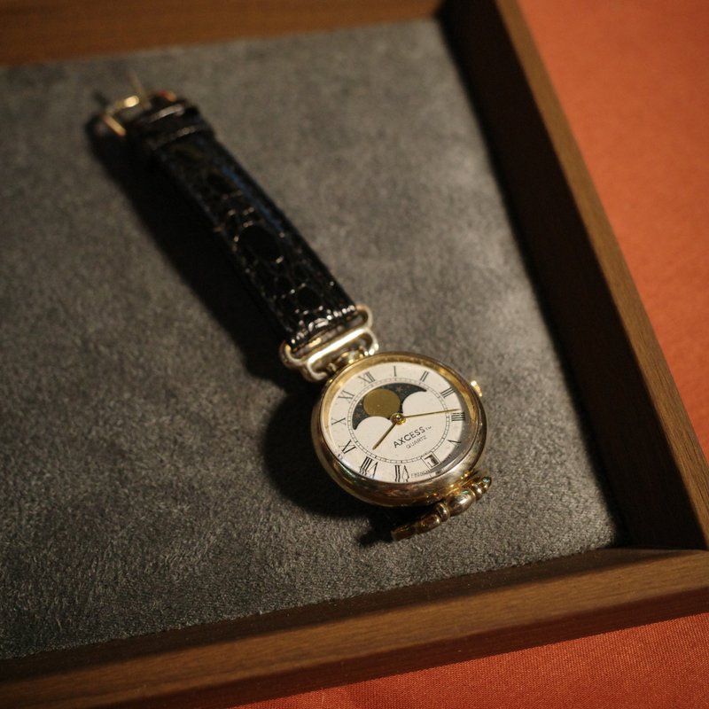 母親節禮物 Axcess Moonphase 石英月相手錶 - 對錶/情侶錶 - 其他金屬 白色