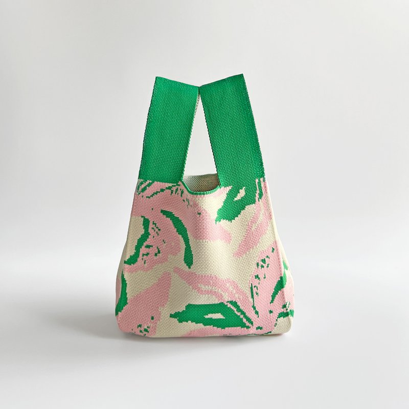 蕨柔手拿針織包 - 東洋山蘇花 | 針織 手拿包 小包 提袋 聖誕節 - 手拿包 - 其他人造纖維 粉紅色