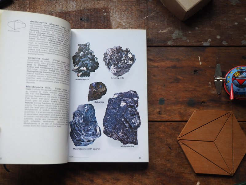 Minerals, Rocks and Fossils Illustrated Books/Old Books/Old Books/Christmas Gifts - Indie Press - Paper White