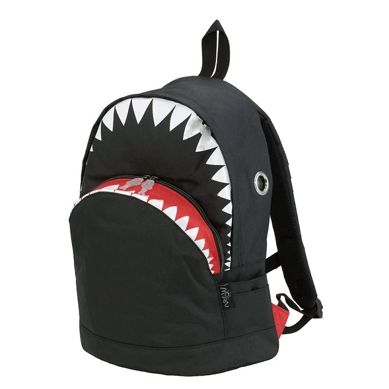 Morn Creations Genuine Cute Shark Backpack (L) Black (SK-101) - กระเป๋าเป้สะพายหลัง - วัสดุอื่นๆ สีดำ