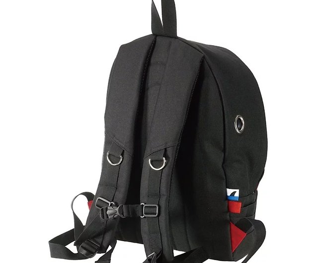 Morn Creations Genuine Cute Shark Backpack (L) Black (SK-101