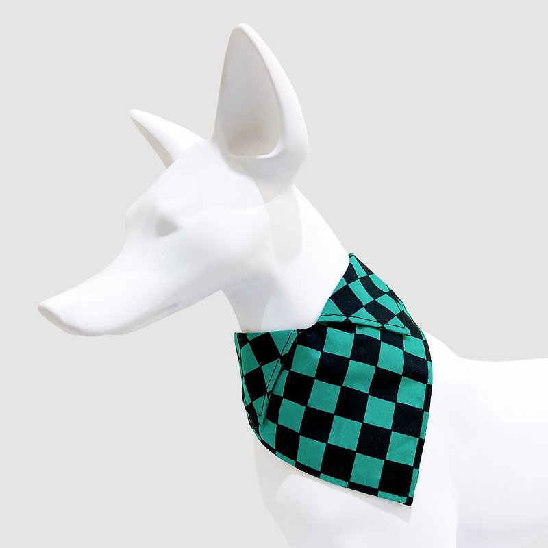 Dog and Cat Scarf - Inu no Breath Tanjiro Limited Edition - Clothing & Accessories - Cotton & Hemp Multicolor